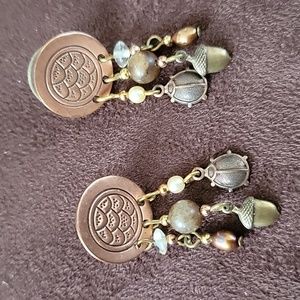 Bohemian Style Pierced Earrings